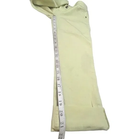 🔥5/20🔥 Elle Paris Crop pants Sz 6 Yellow - Picture 7 of 7